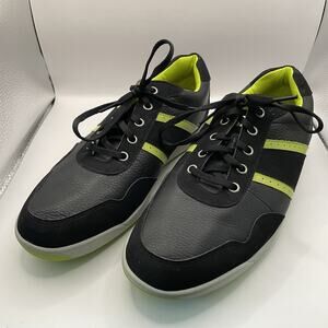 FootJoy Contour Casual Spikeless Golf Shoes Size 10.5 54397 Black / Green